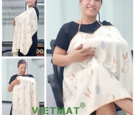 Áo choàng cho bé bú đa năng Vietmat sợi tre